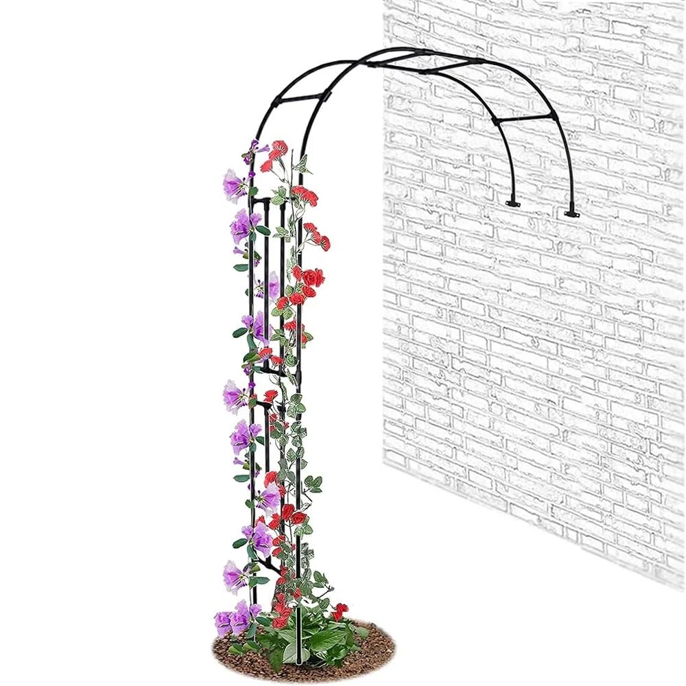 Traliccio da giardino, 60-220 cm, supporto per piante in metallo resistente alle intemperie, in acciaio rivestito in PE, ideale per piante rampicanti, colore bianco ed elegante per il tuo giardino