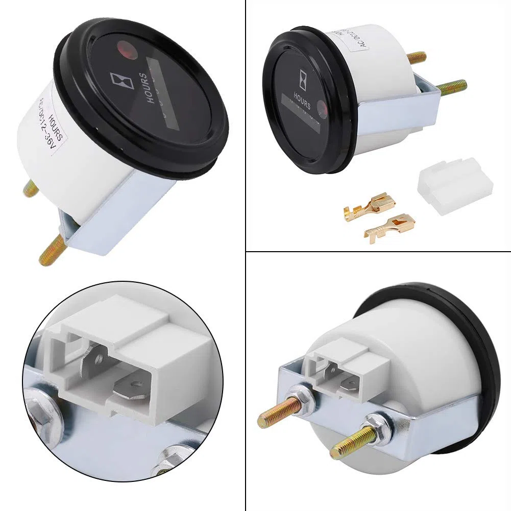 Contaore, 12-36 V DC AC 6 Digit induttivo Contaore tachimetro per barca, trattore, generatore, motore, tosaerba