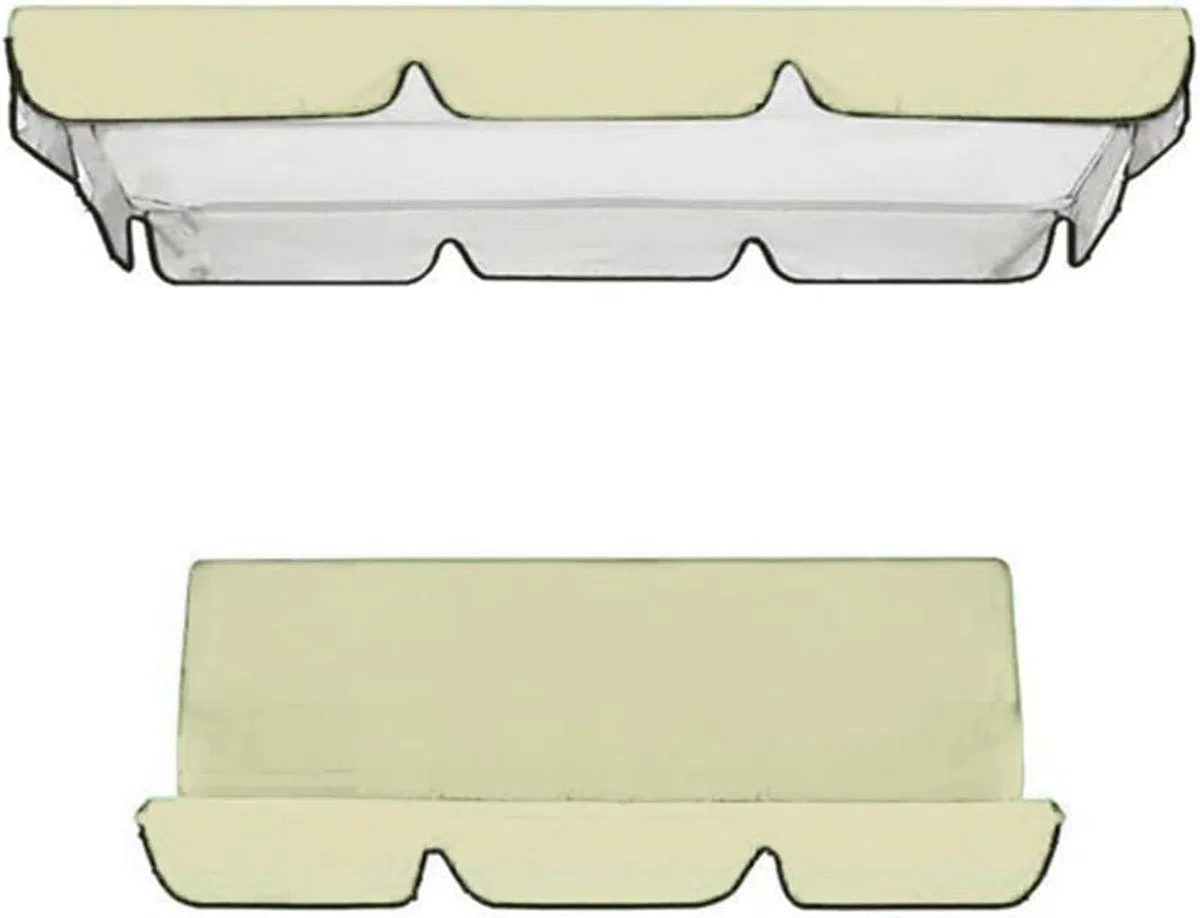 Set di ricambio per dondolo da giardino, tessuto Oxford 210D, 3 posti, impermeabili, resistenti al sole, per protezione dei mobili da esterno