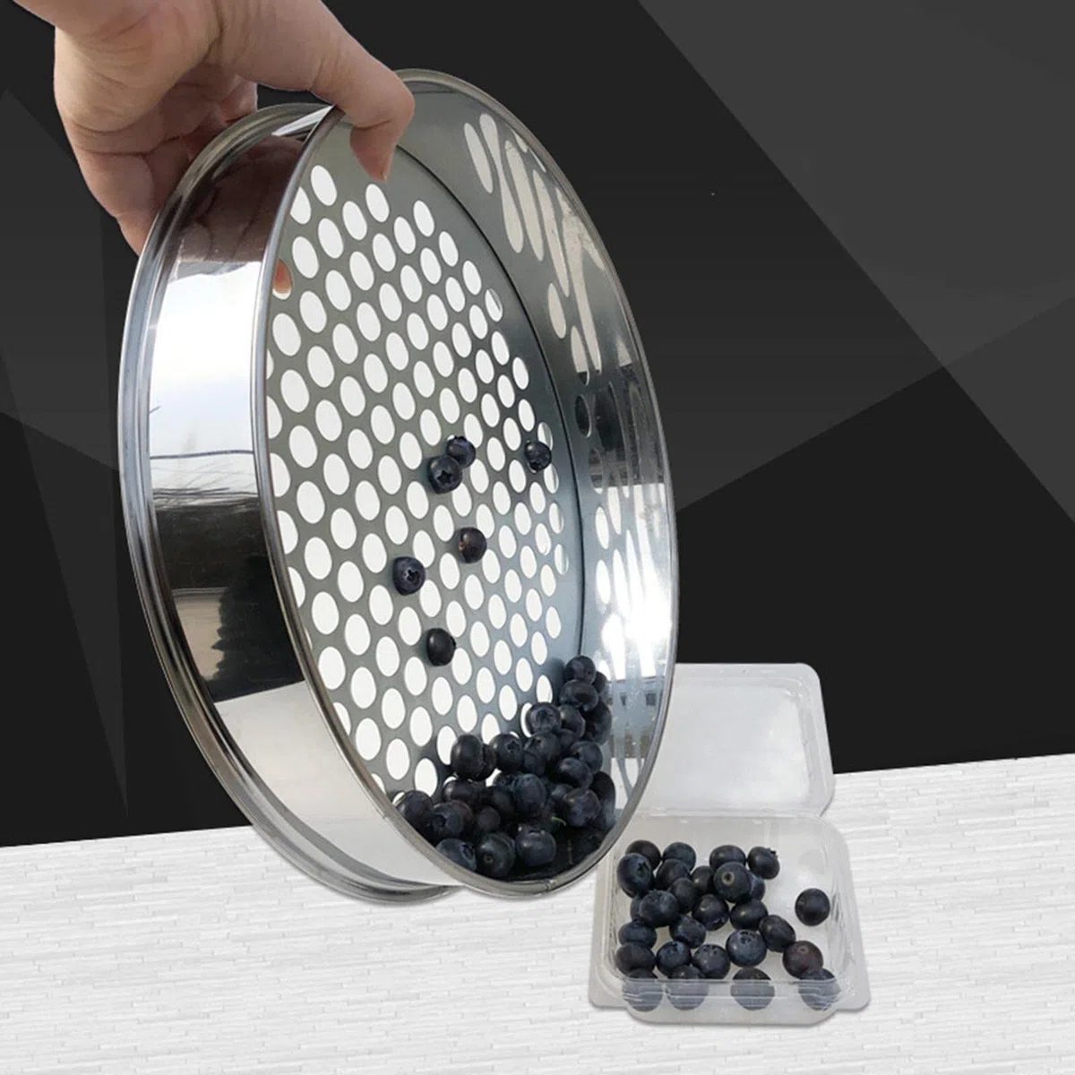 F Fityle Setaccio da Giardino Filtro a Rete Attrezzo da Giardinaggio Foro Tondo Setaccio per mirtilli Setaccio per Sabbia, 18MM