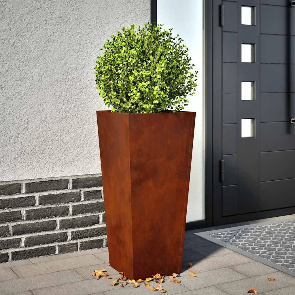 Generico Fioriere da Giardino 2 pz 35x35x75 cm in Acciaio Corten,Prato e Giardino,Giardinaggio,Vasi e fioriere-851093