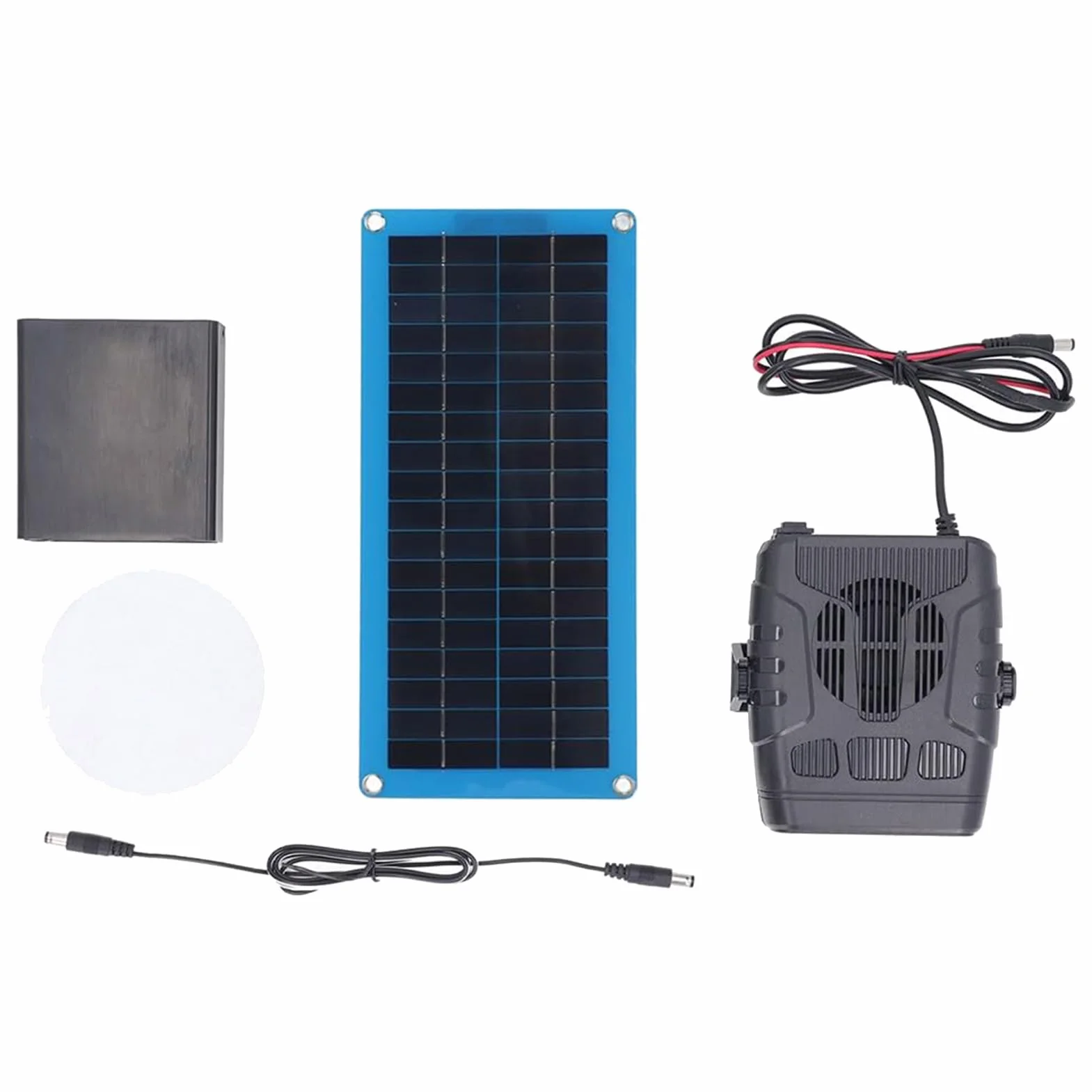 Riscaldatore a pannello solare singolo da 30 W, per serra, capannone, casa degli animali domestici, riscaldatore portatile con vano batteria e uscita USB, ideale per campeggio, camper, asciugatura e