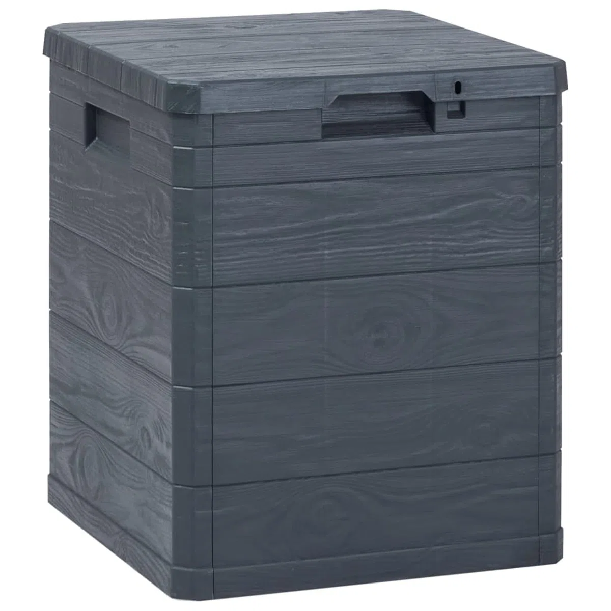 ARKEM Baule da Giardino Effetto Legno Organizer Box Giocattoli Multibox Impermeabile Esterni,Baule da Giardino 90 L Antracite