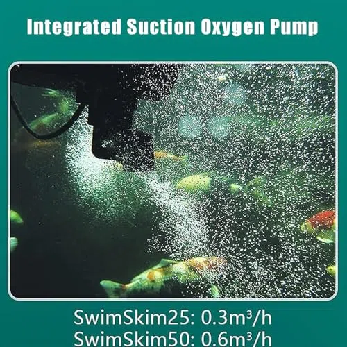 Skimmer per laghetto con pompa, aspirazione da 75 W, per la pulizia di laghetti da giardino e esterni, include cavo di alimentazione da 10 m e filtro purificante per piante acquatiche