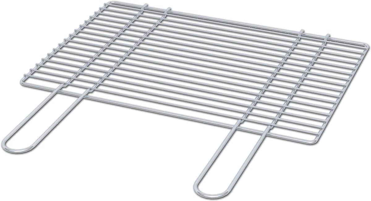 Graticola griglia barbecue Originale Sarom cromata acciaio inox 48x33 cm con manici cod.DC0014