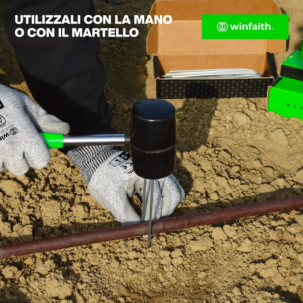 200 Picchetti Telo Pacciamatura Orto in Acciaio Zincato Antiruggine (H100xL23(INT)/17(EST) Ancoraggio per Tubi, Telo per Pacciamatura, Erba Sintetica, Prato Sintetico, Chiodi a U
