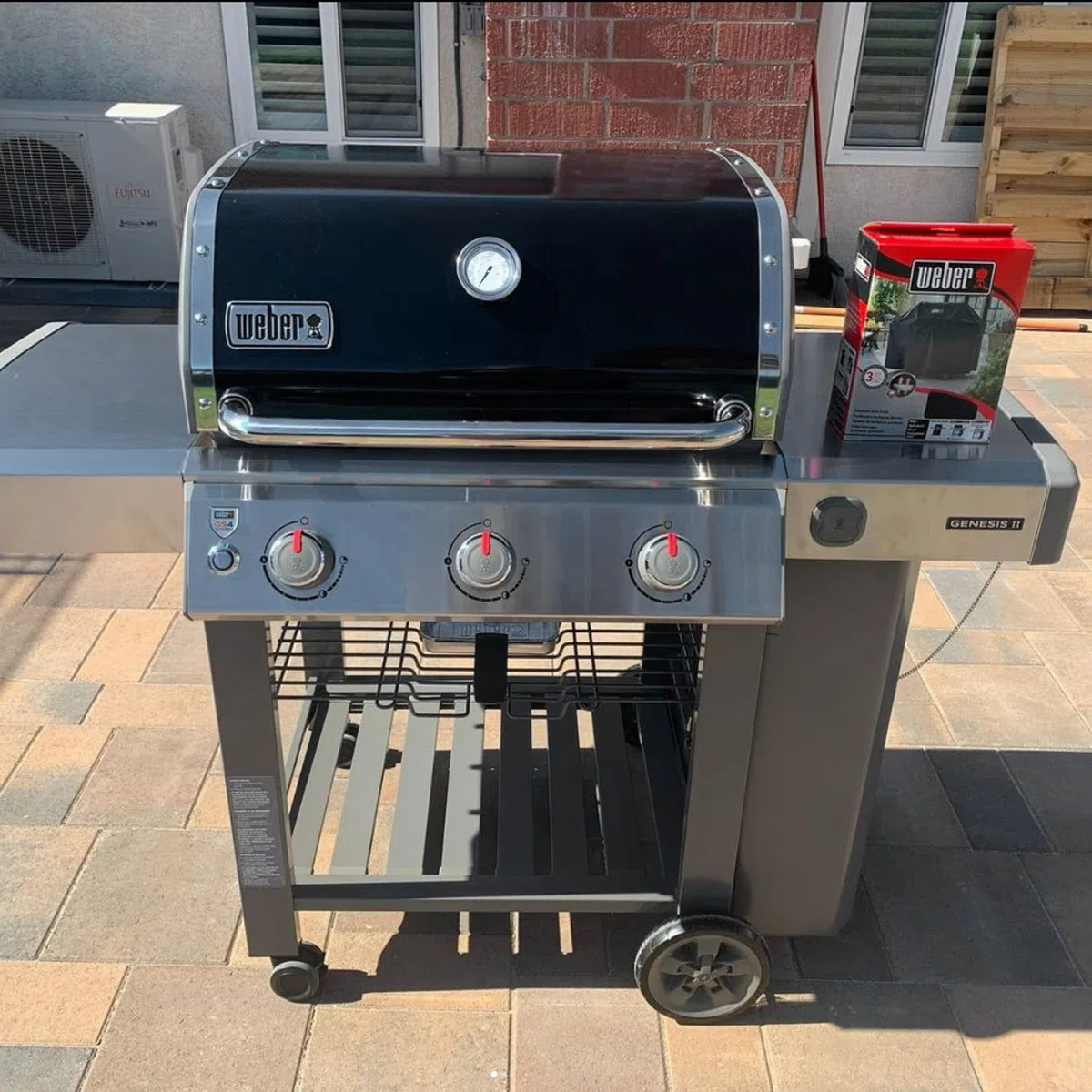 WELL GRILL Termometro 7581/60540 per barbecue Weber Spirit 200 e 300 grills, Spirit E/S 210, 220, 310, Q Series e barbecue a carbonella, termometro a gas di fumo, Ø 45 mm, 150-600 ℉