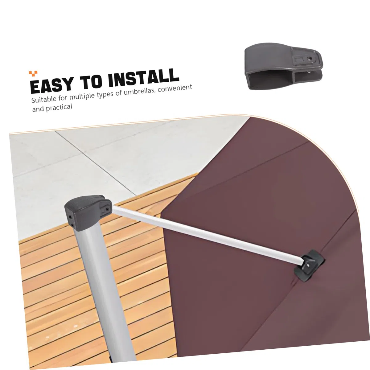 Totority Maniglione di Ricambio per Ombrellone da Giardino Marrone in Pp Compatibilità Versatile e Facile Utilizzo per Ombrelloni da Patio e Parasole da Spiaggia