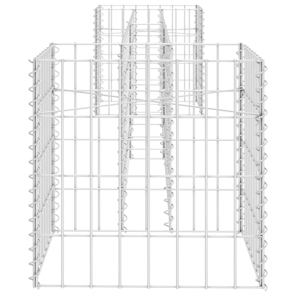 vidaXL Gabbione per Fioriera ad H Gabbia Rete per Aiuola Accessori Arredo da Giardino Giardinaggio Orto Rialzato in Filo di Acciaio 260x40x40 cm