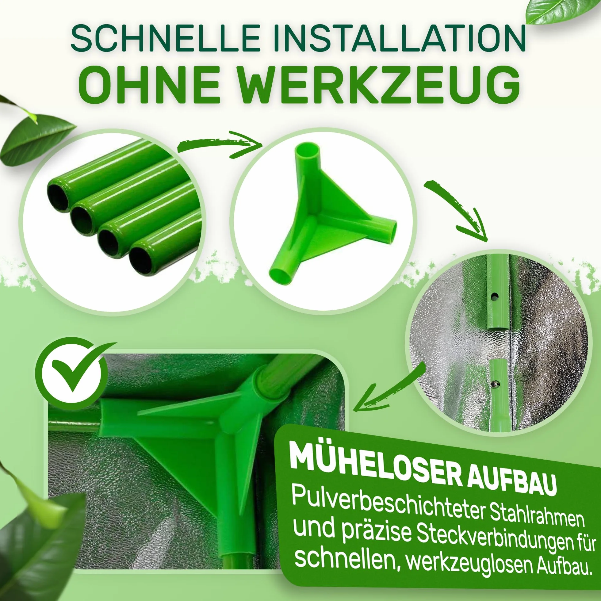 Melko - Set Growbox 40x40x160cm con tester 3 in 1 - Tenda da coltivazione impermeabile e resistente con rivestimento interno riflettente - Tenda da coltivazione per coltivazioni idroponiche