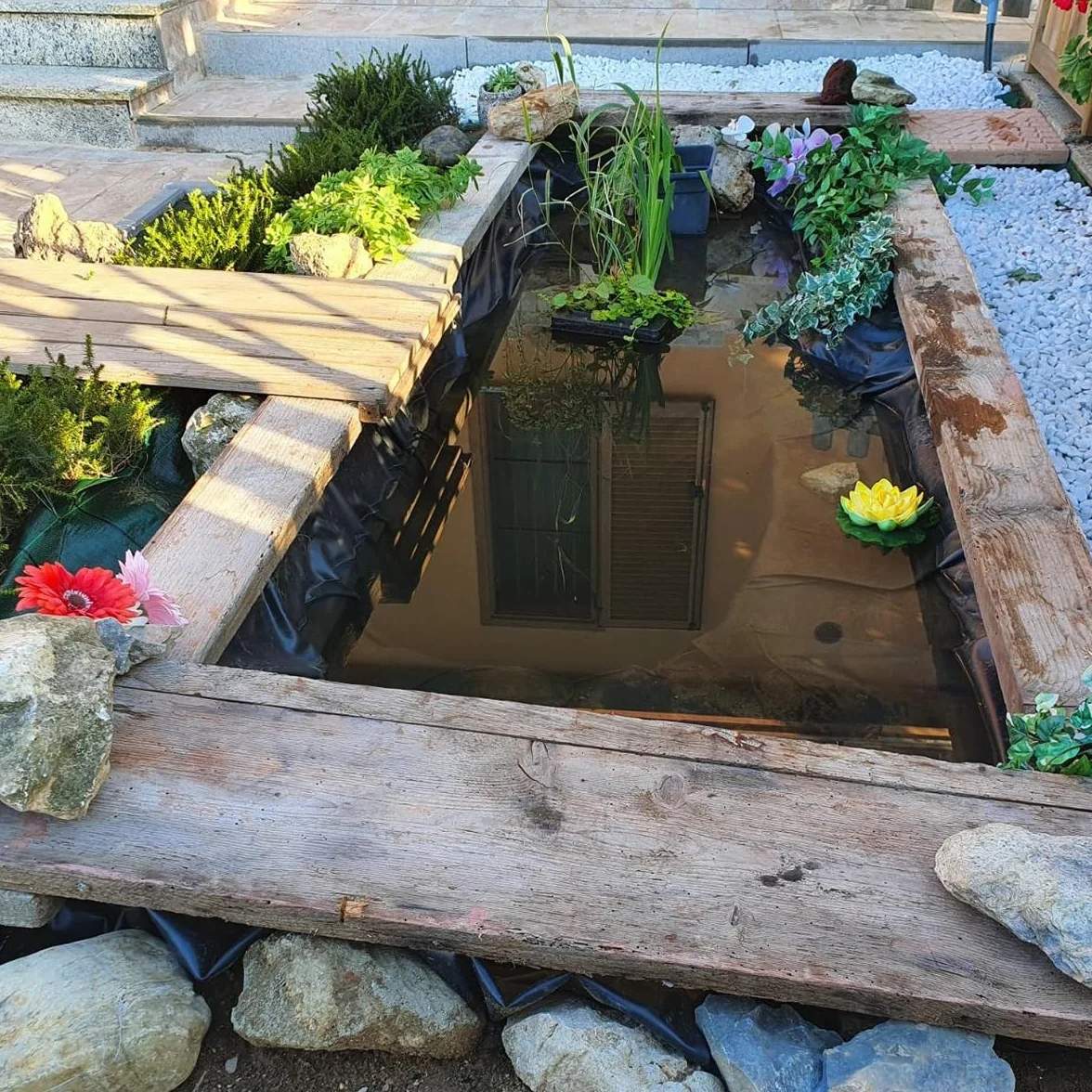 Fodera per Laghetto in HDPE Telo per Laghetto 10x12m 15x15m 1x2m 3x4m 5x6m 7x8m Giardini Acquatici Rivestimento per Laghetti Resistente Ai Raggi UV 0.12mm Spessore(3x8m)