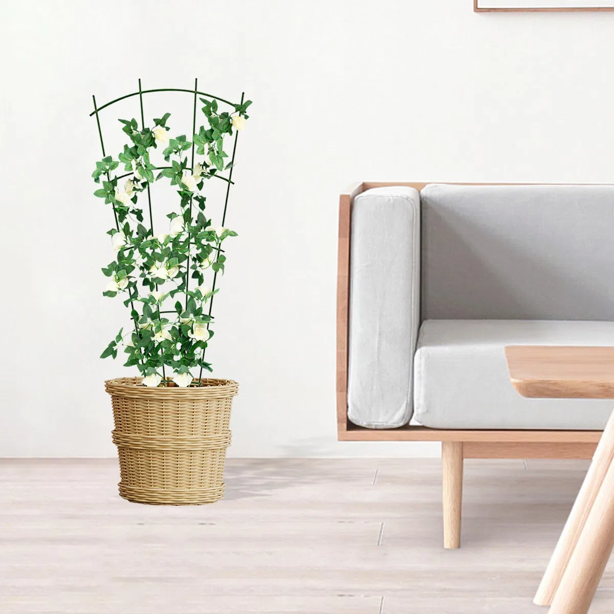 Supporto per rampicanti da giardino, traliccio per piante rampicanti per balcone giardino terrazza, supporto stabile per vaso, supporto per piante da giardino, griglia per piante per peonie, ortensie
