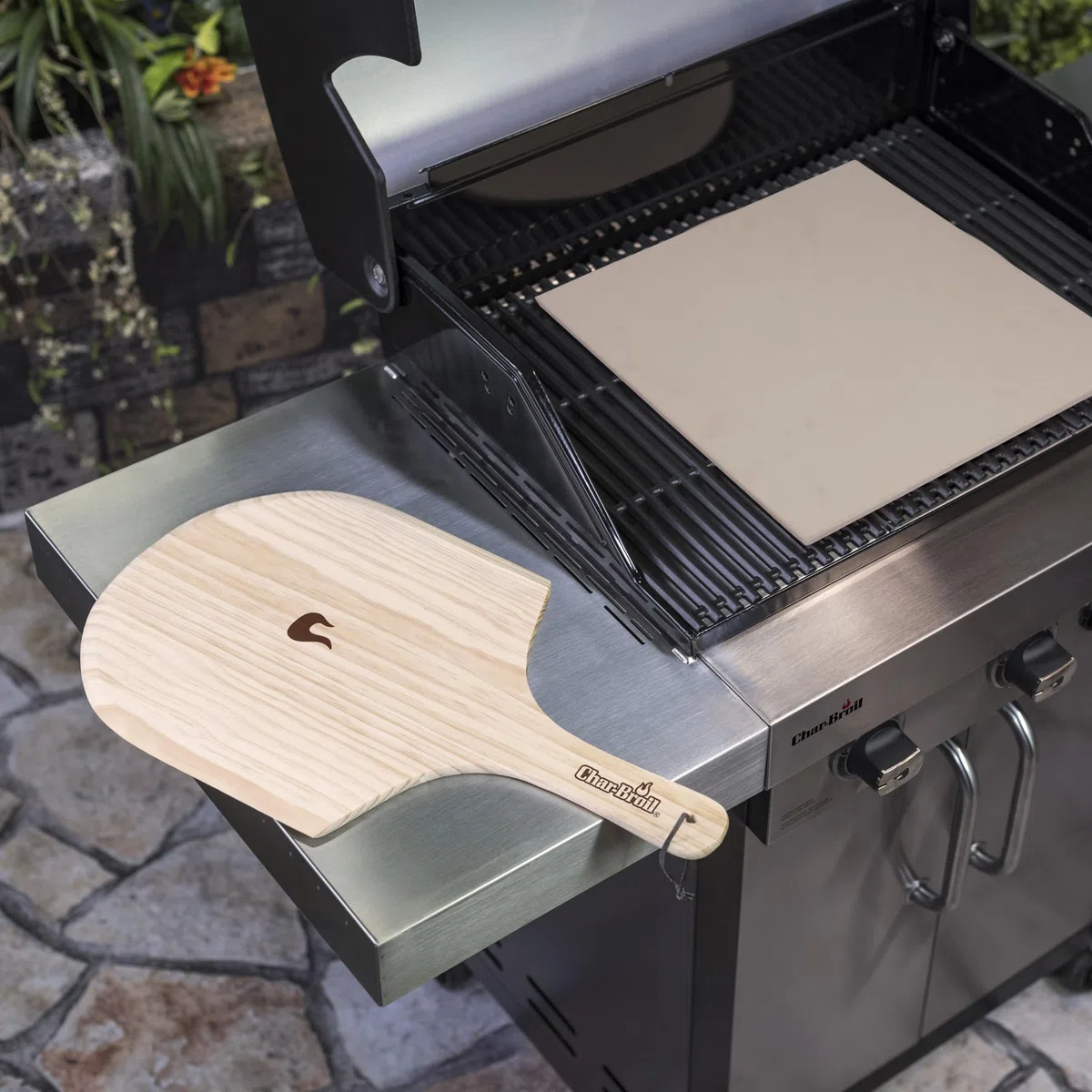 Char-Broil 140 787 - Set pietra rettangolare per pizza.