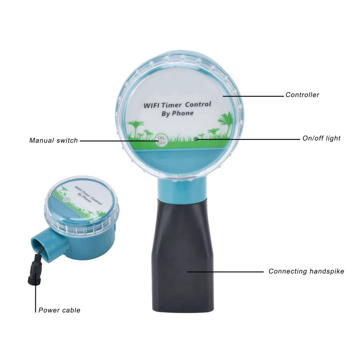 Programmatore Irrigazione Automatico Bluetooth, Timer Acqua Giardino Intelligente, Centralina Irrigazione a Batteria, Temporizzatore per Impianto