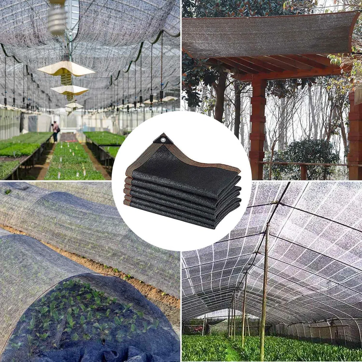 Telo Ombreggiante Occhiellato, 3x3M Ombreggiante con Occhielli, 80% Anti UV, Resistenza Allo Strappo rete Frangivento, Rete Ombreggiante con Occhielli per piante Serre Carport Piscine Cortili