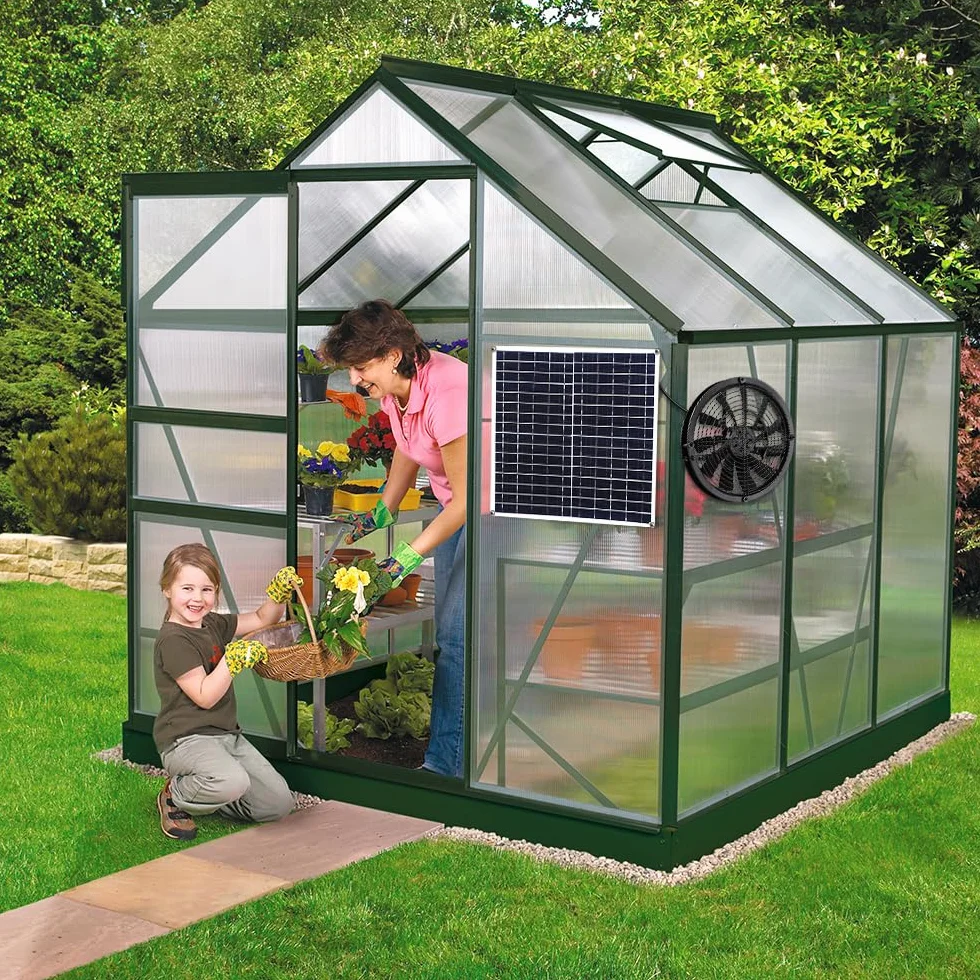 Ventilatore solare, 20 W, resistente alle intemperie, con ventilatore DC per piccoli polli, serre, capannoni, case di animali domestici, scarico per finestre