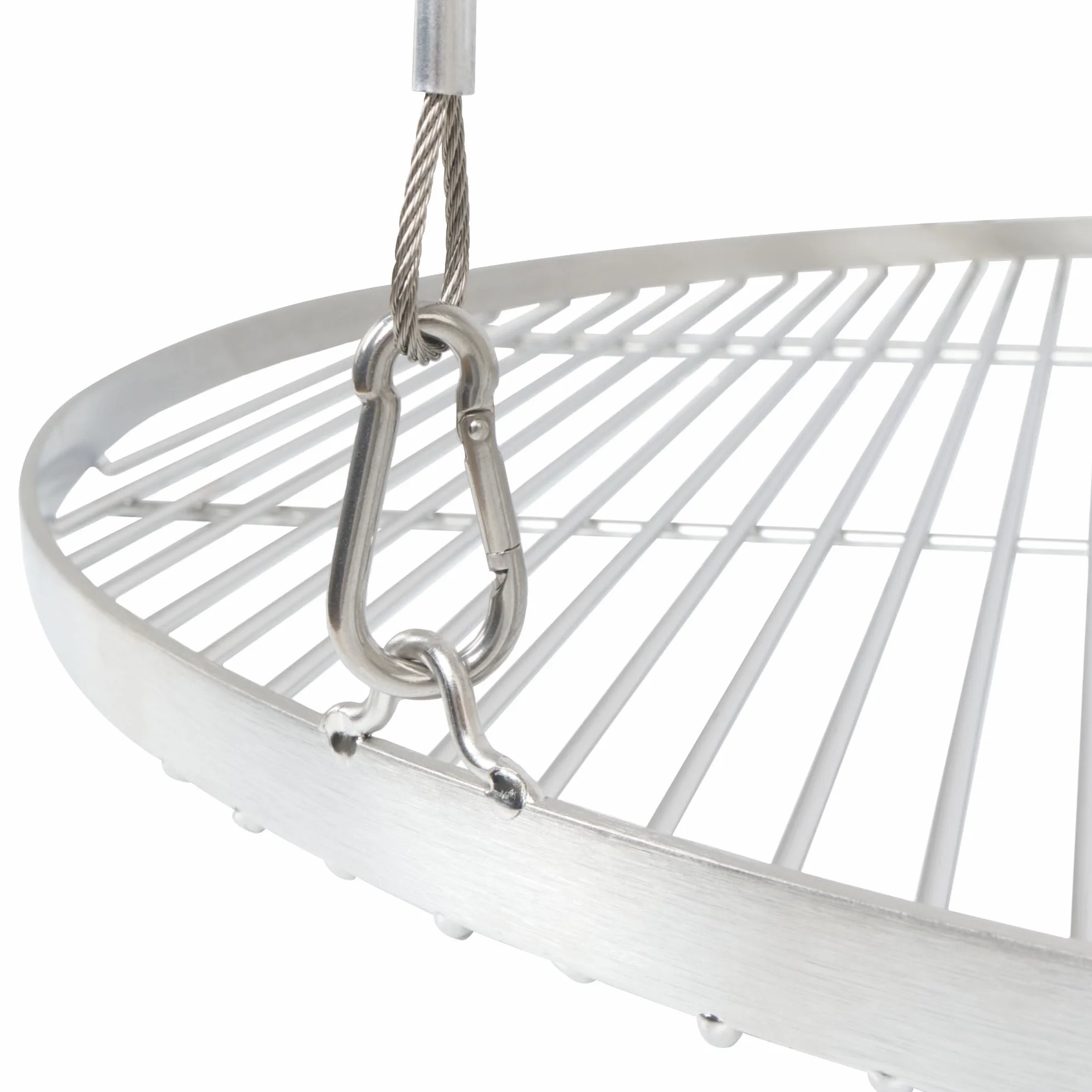 BBQ-Toro Griglia rotonda in acciaio inox | Ø 70 cm | Superficie di cottura sospesa con corda per treppiede | Ideale per barbecue all’aperto, accessorio da esterno