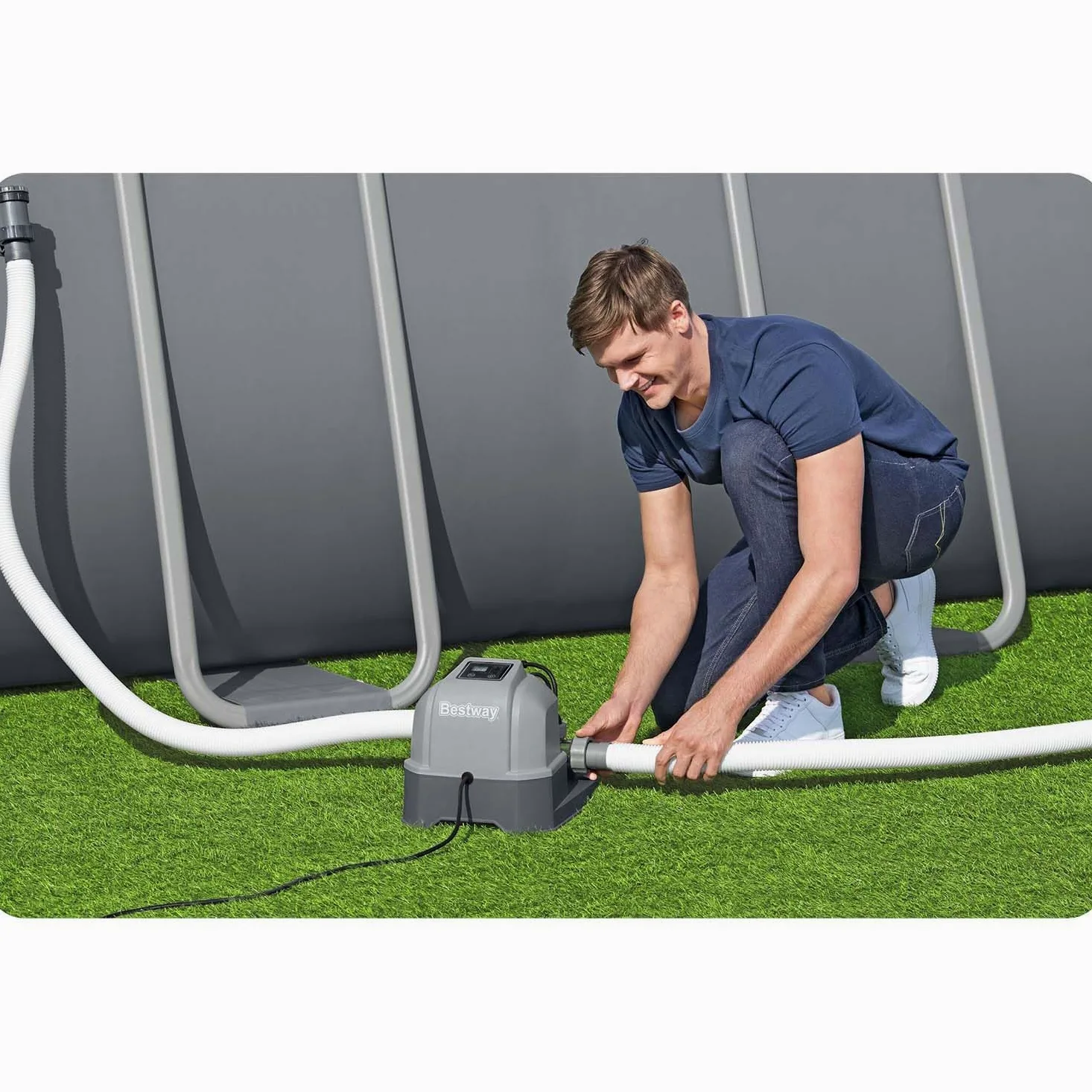 Bestway 58678-7 Cloratore al Sale Hydrogenic 6 G/H, Grigio