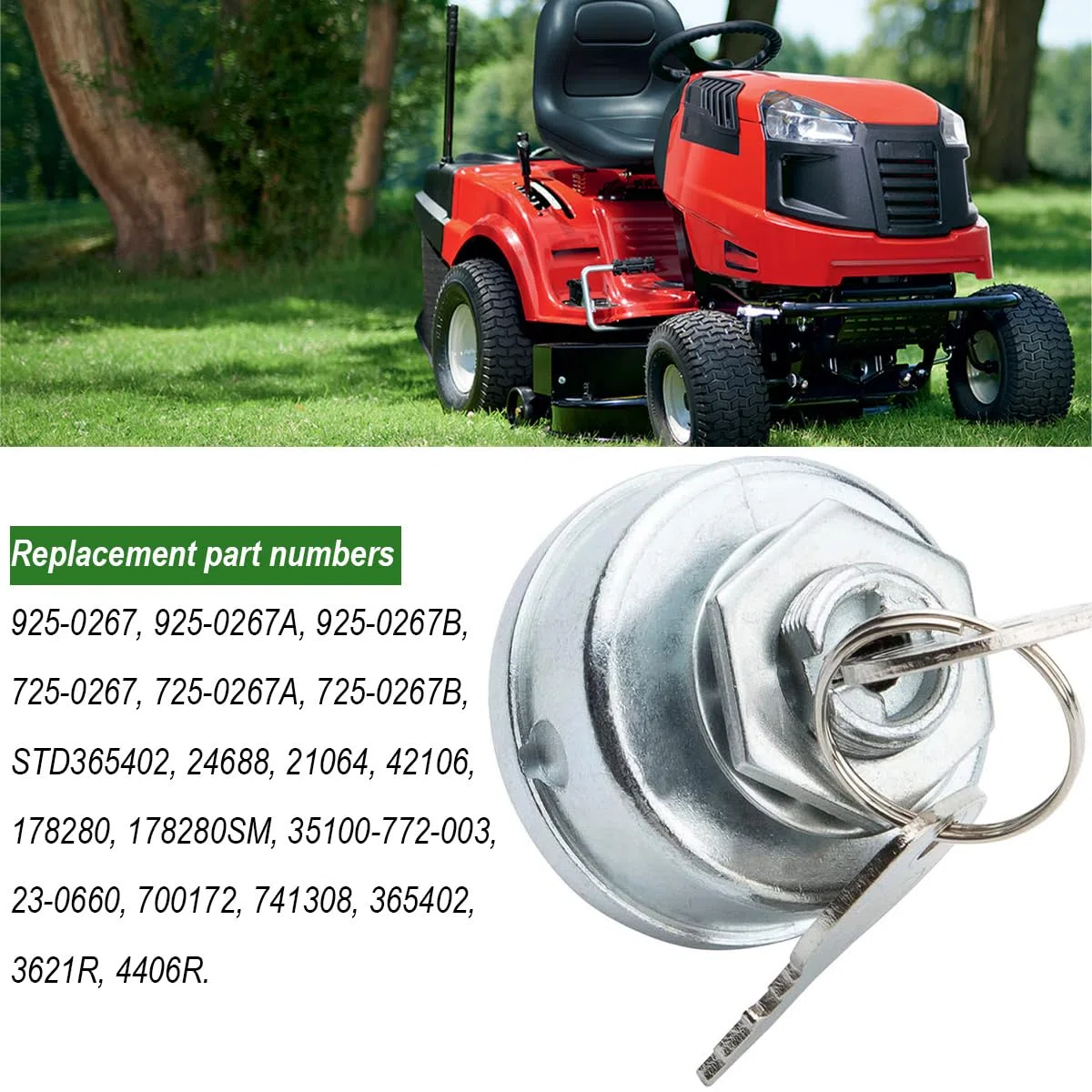 Interruttore di accensione per tosaerba a 3 posizioni, 5 terminali, chiave di avviamento per tosaerba, sostituisce MTD 725-0267 725-0267A 925-0267 925-0267A per Husqvarna 5065587-01