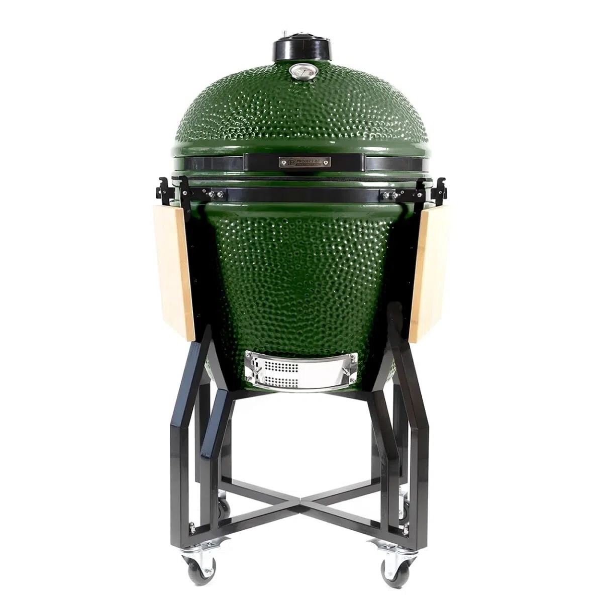 INTEC - Barbecue a Carbone Kamado in Ceramica Verde Ø 56cm 22 Pollici - Griglia da Esterno 122.1 x 69.6 x 117.4cm