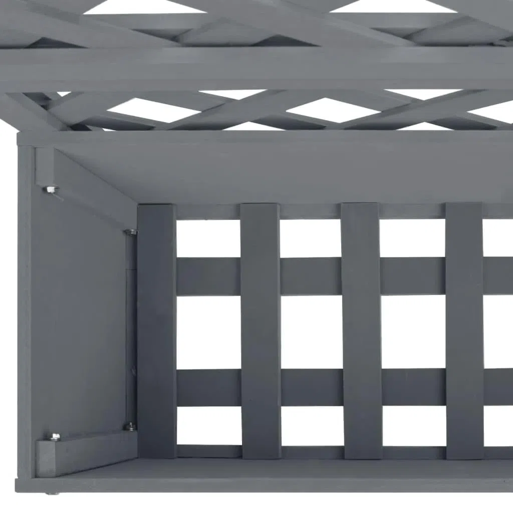 Fioriera con Traliccio in WPC Grigio da Esterno 65x33x135 cm | Vaso con grigliato per piante rampicanti in balcone e terrazzo, ideale per decorare l'orto domestico.