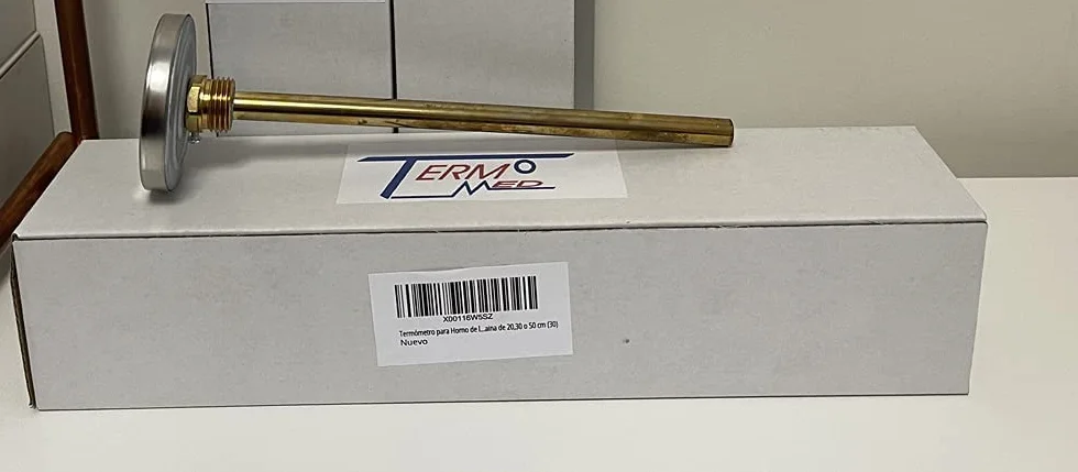 Termometro per Forno a Legna, Scala da 0 a 500ºC con Guaina da 20 cm