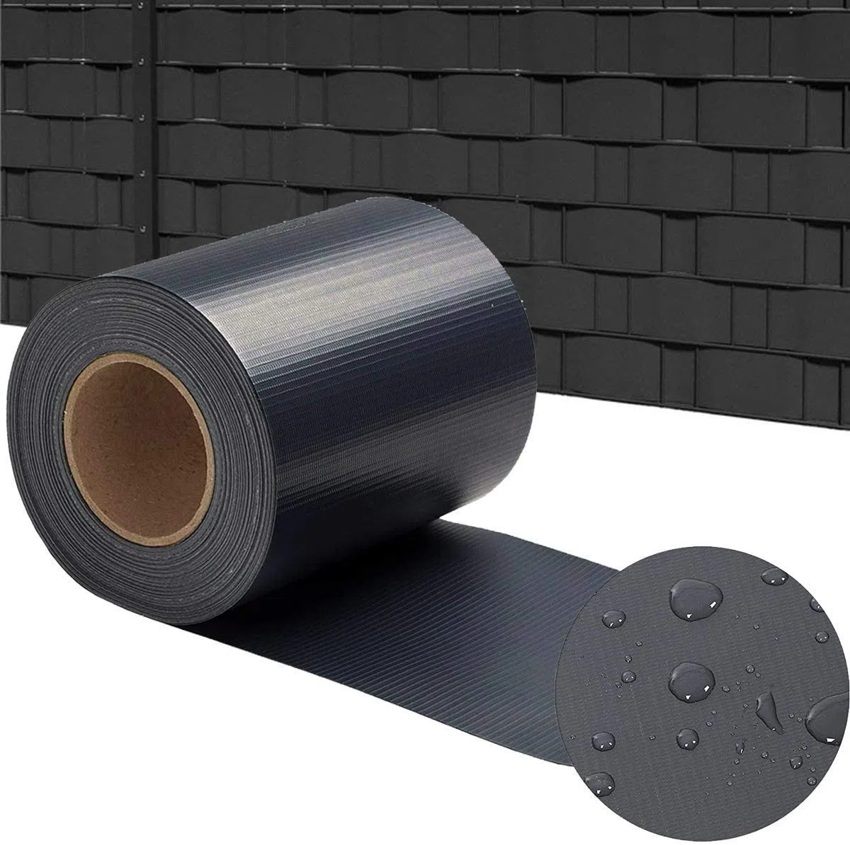 Aufun PVC Frangivista per Recinzione Giardino 70m x 19 cm Schermi divisori e protettivi per Giardino, 450 gsm PVC Paravista con 40 Clip per Recinzioni, Oscurante, Giardinaggio, Antracite