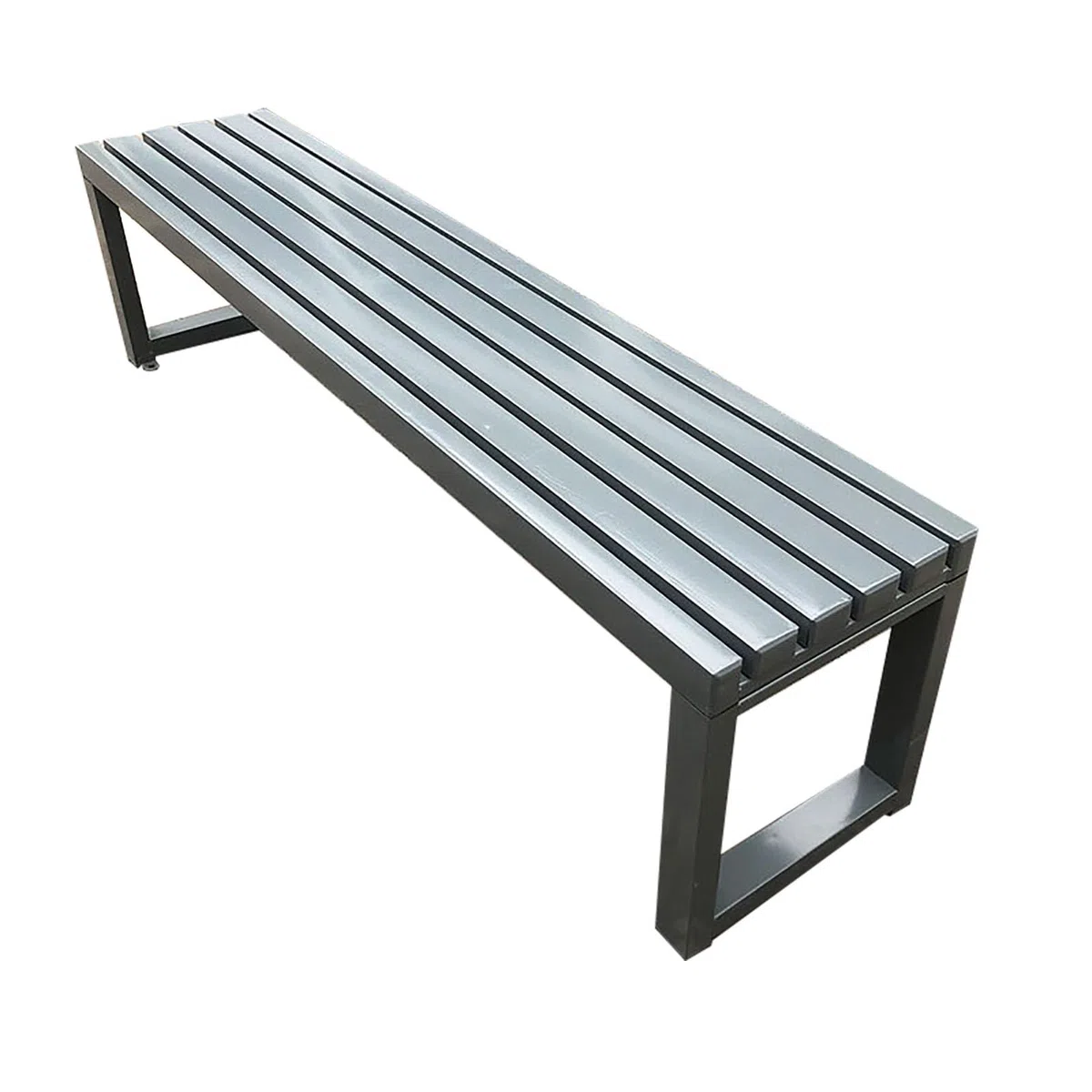 Outdoor Metal Garden 100 cm Backless Park per Ln & Deck Stagno Grigio Perfetto per Spazi Esterni Patio & Giardino Sedute