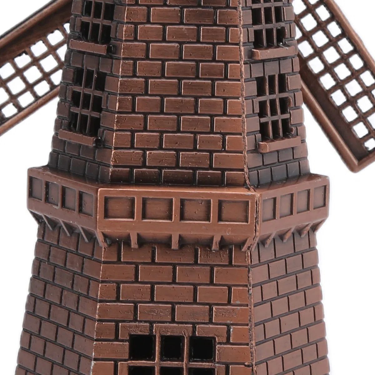 Statua del Mulino a Olandese, Modello di Mulino a Olandese in Legno, Mini Ornamenti Artigianali in Bronzo Rosso per Bambini, Adolescenti e Adulti