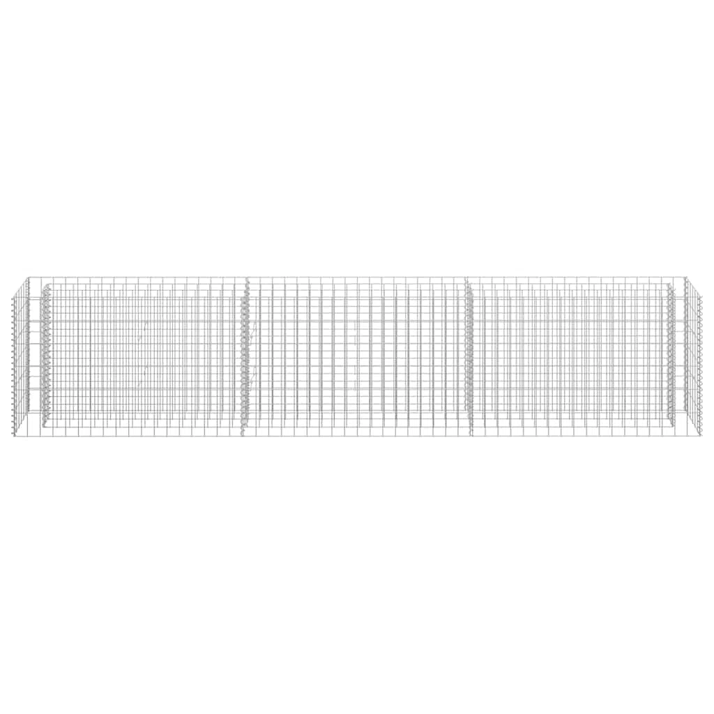vidaXL Gabbione per Fioriera Gabbia Rete per Aiuola Accessori Arredo da Giardino Giardinaggio Orto Rialzato in Acciaio Zincato 270x30x60cm