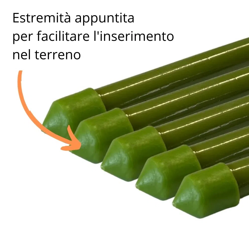 Gutta Bambooplast - Supporto per piante, Sostegno per piante, Canna da giardino Ø 11mm, Canne di bambu, Rivestimento PVC, Bastoni orto (20, 180)