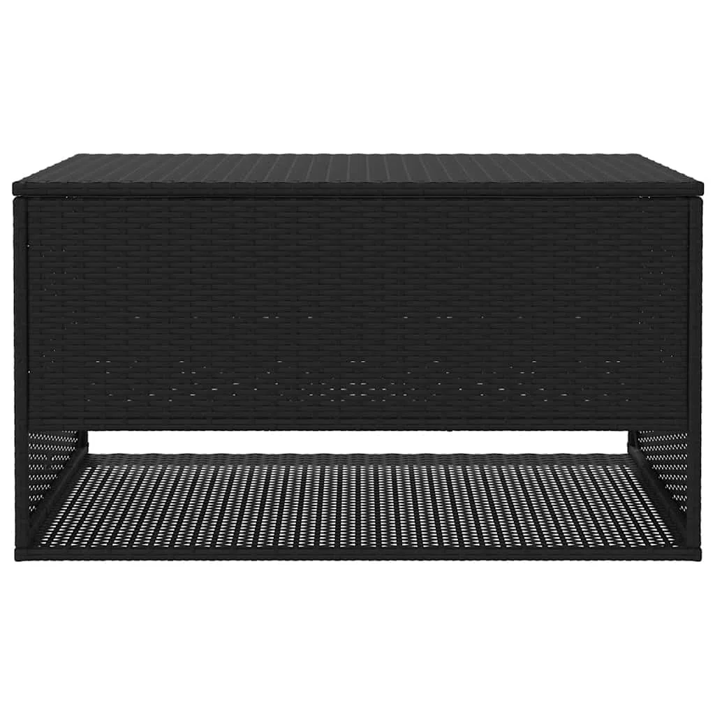 Gecheer Scatola per Cuscini da Esterno, Contenitore di stoccaggio con Coperchio a Molla, 100x55x55,5 cm, Rattan PE e Acciaio Verniciato, per Arredamento Giardino e terrazzo