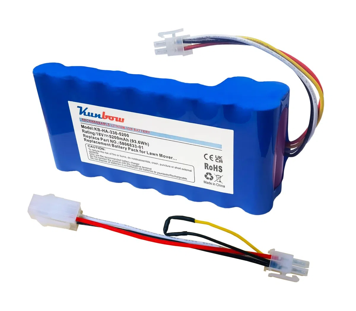 Batteria di ricambio per robot tosaerba Husqvarna Automower 320, 330X, 420, 430, 430X, 430X, 440, 450X, 520, 550, ricambio per Husqvarna Automow batteria 580 68 33-01,580 68 33-02. 18 V/93 6 Wh