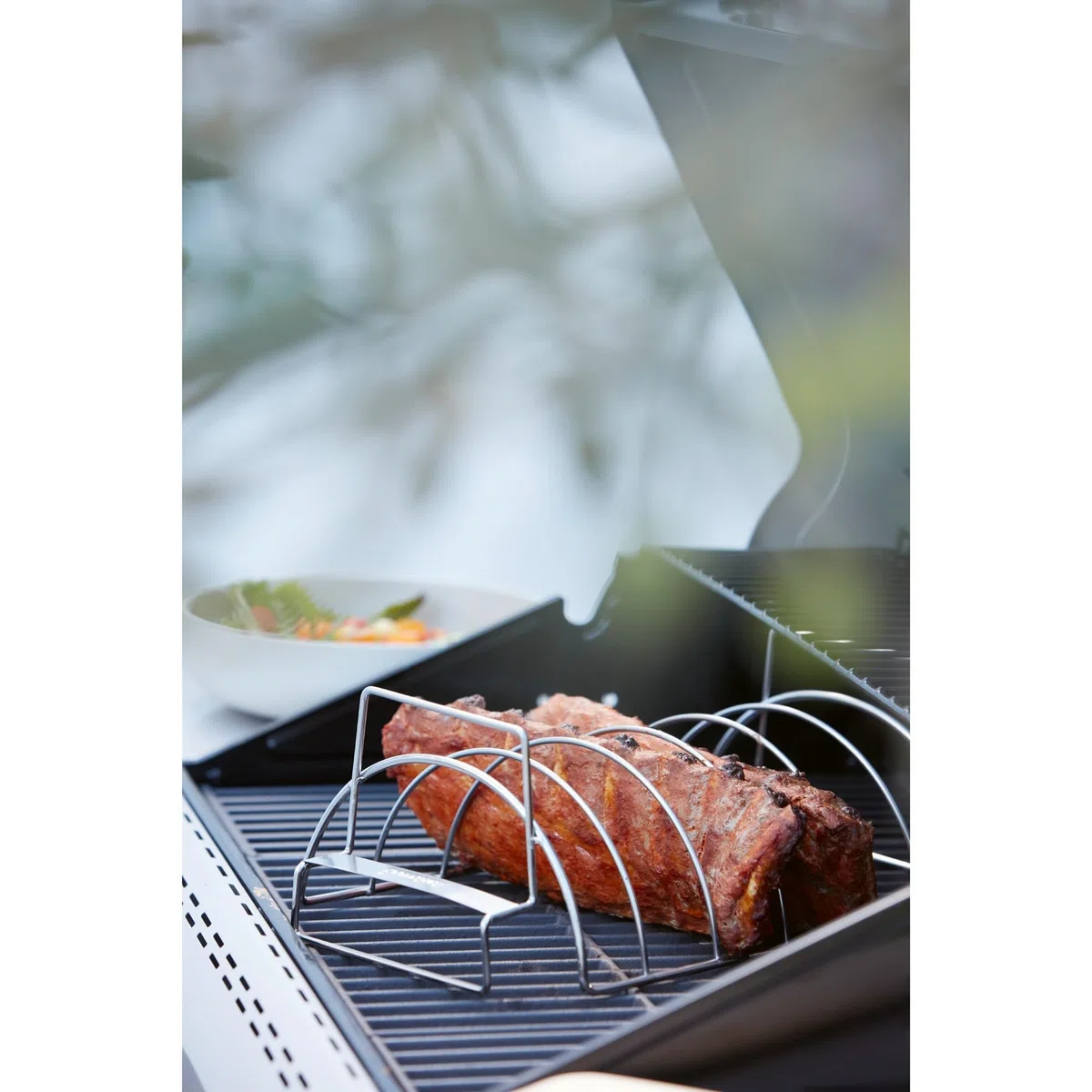 Barbecook Supporto per Costine Barbecue in Acciaio Inox, Supporto grigla per Barbecue, 34,5x20x15cm