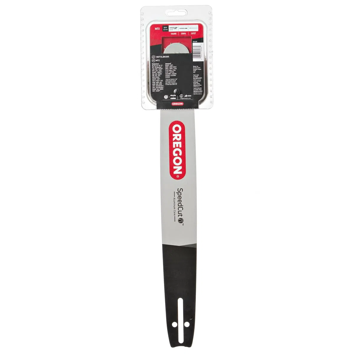 Oregon SpeedCut - Barra guida per motosega da 45,7 cm, compatibile con Craftsman, Husqvarna, Jonsered, McCulloch; passo 0,325", calibro 1,3 mm, 72 maglie di trasmissione