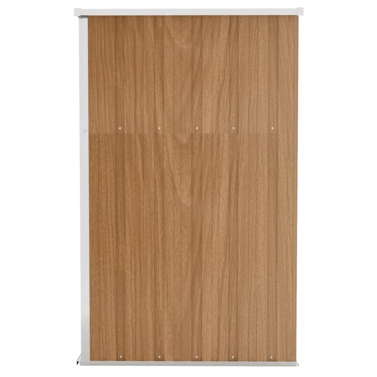 Gecheer Capanno Giardino a Parete,Capannone,Casetta,per Attrezzi,Casetta Porta Attrezzi,Porta Attrezzi da Giardino,Rimessa Attrezzi da Giardino,Capanno Attrezzi,Marrone 118x100x178 cm Acciaio Zincato