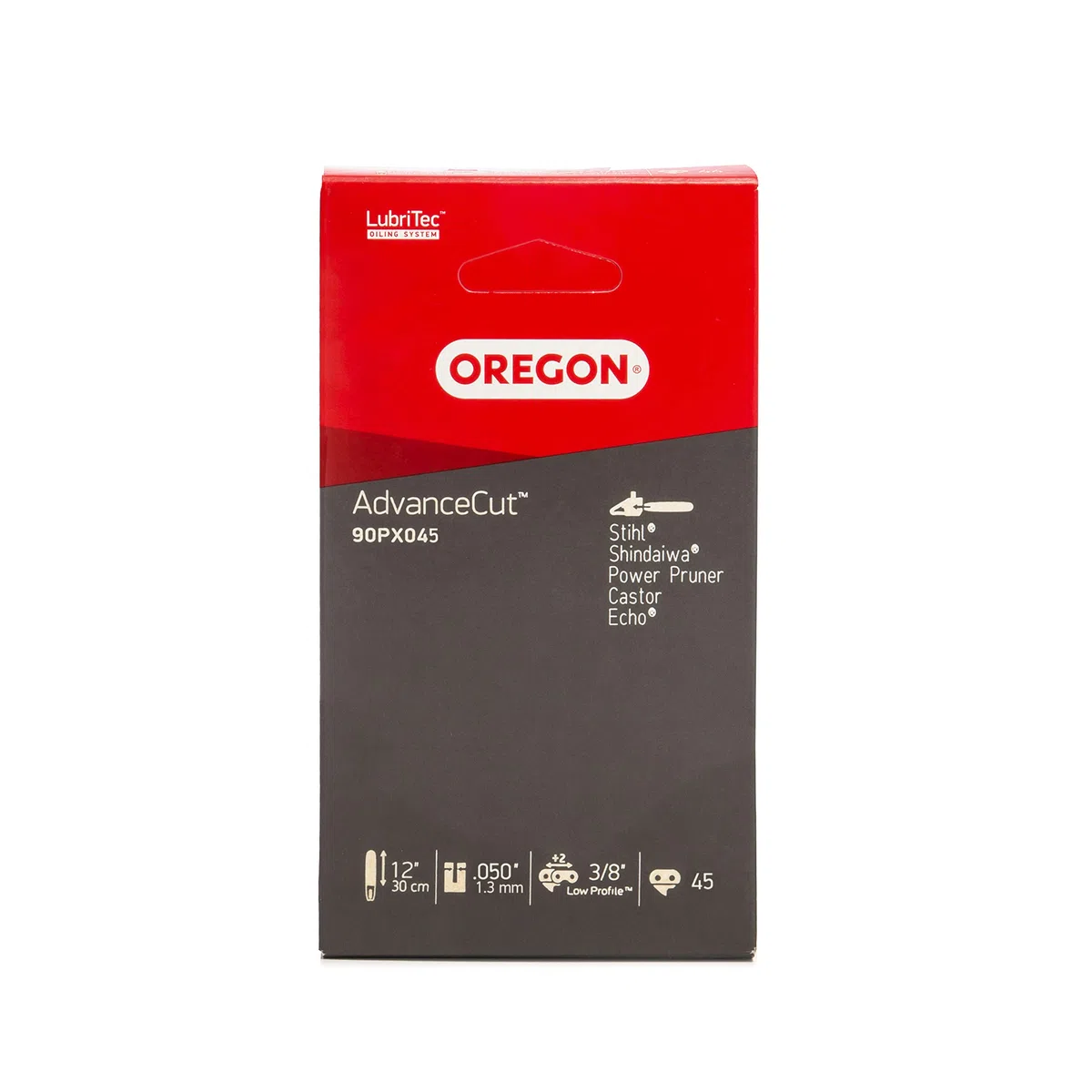Oregon 90PX045E Catena per motosega passo 3/8" - 0,043" (1,1 mm), calibro 45, maglie di trasmissione (90SG) - catena da 12 pollici