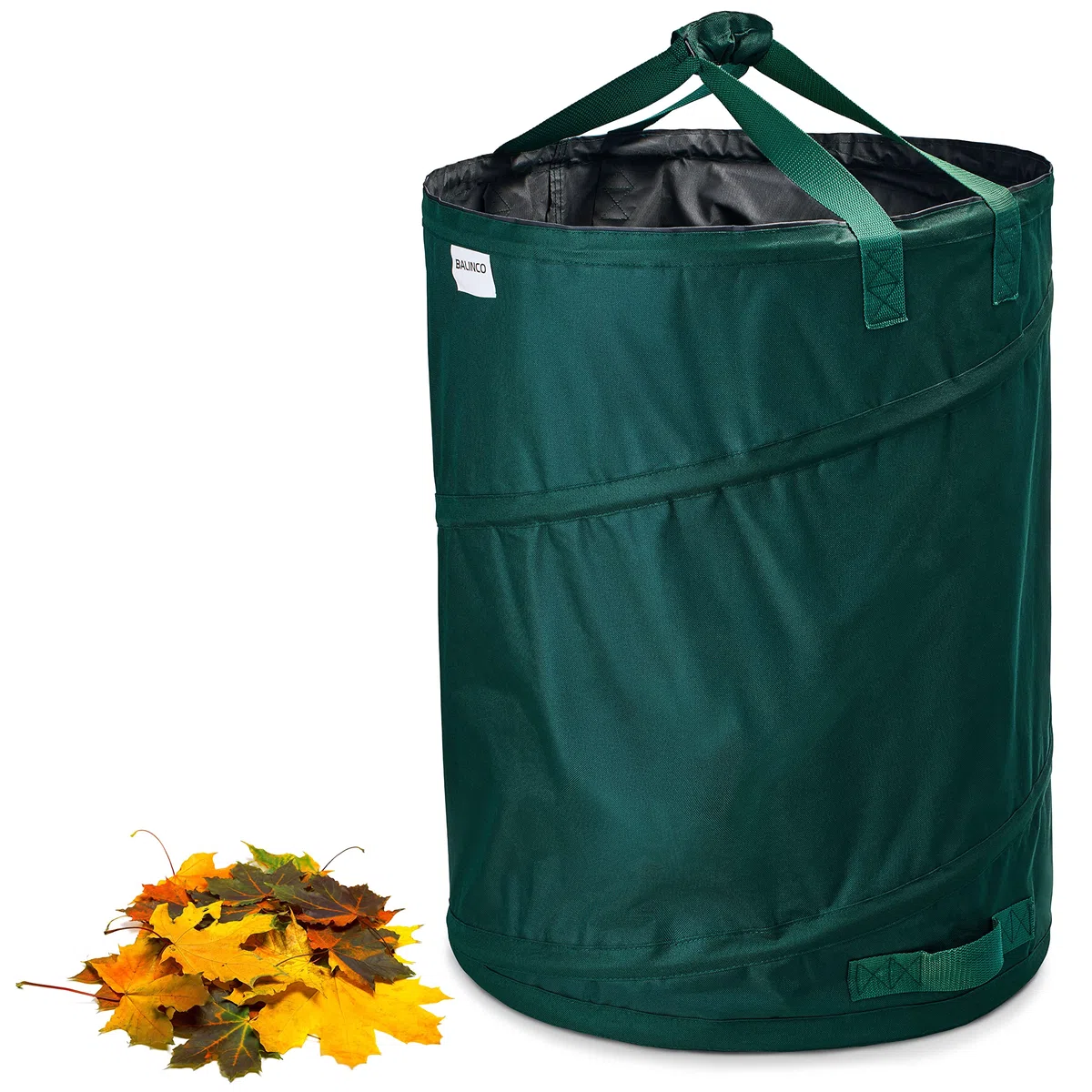 1x 170 litri sacco pop-up per rifiuti da giardino verde autoportante e stabile | per foglie | da giardino | per rifiuti verde pieghevole grande poliestere estremamente robusto 220 g/m² (1x 170 litri)