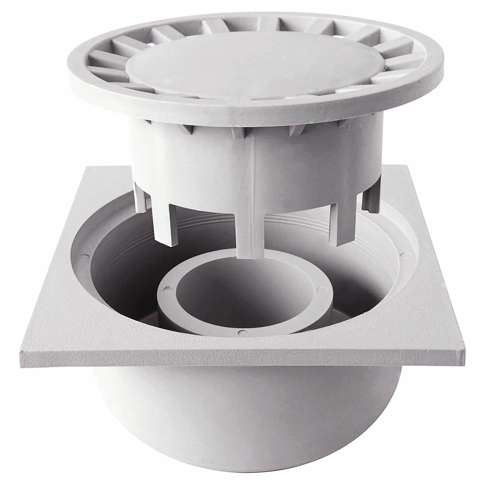 BricoLoco.com Lavabo Bricoloco Syphonic, Scarico Verticale, per terrazzo ed Esterno, in PVC, con griglia Removibile (15 x 15 cm)