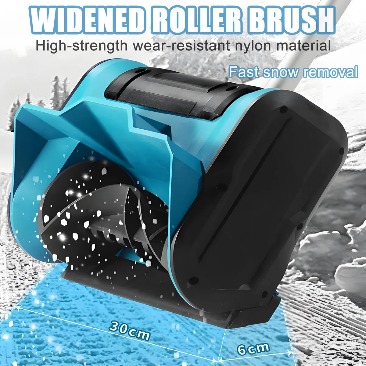 Spazzaneve senza fili, 600 W Brushless pala elettrica con batteria da 1300 mAh, penetrazione 16 cm per cancellare auto e passerelle istantaneamente, include 2 batterie per l'inverno fai da te