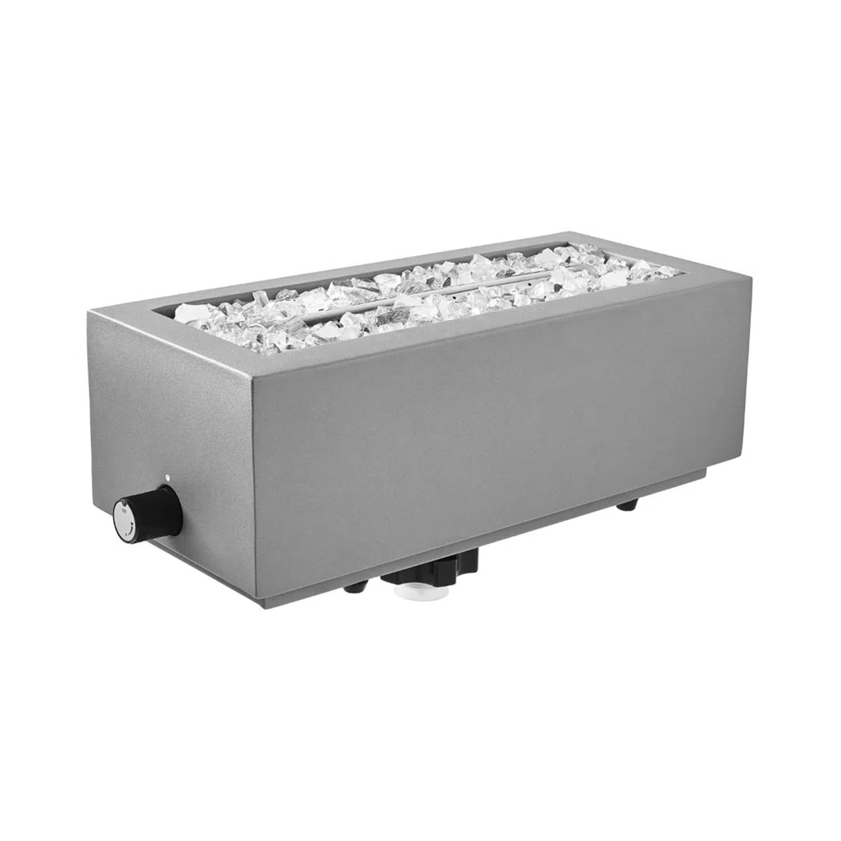 Braciere, Braciere da tavolo rettangolare a gas 14 pollici, grigio per patio, cortile