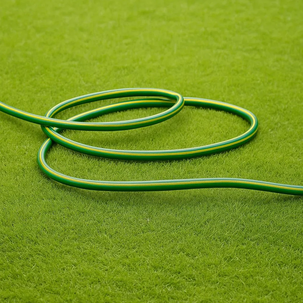 Tubo innaffio per irrigazione 4 strati antialga Verde Flessibile Retinato da Giardino (Diametro 1" - 25 Metri)