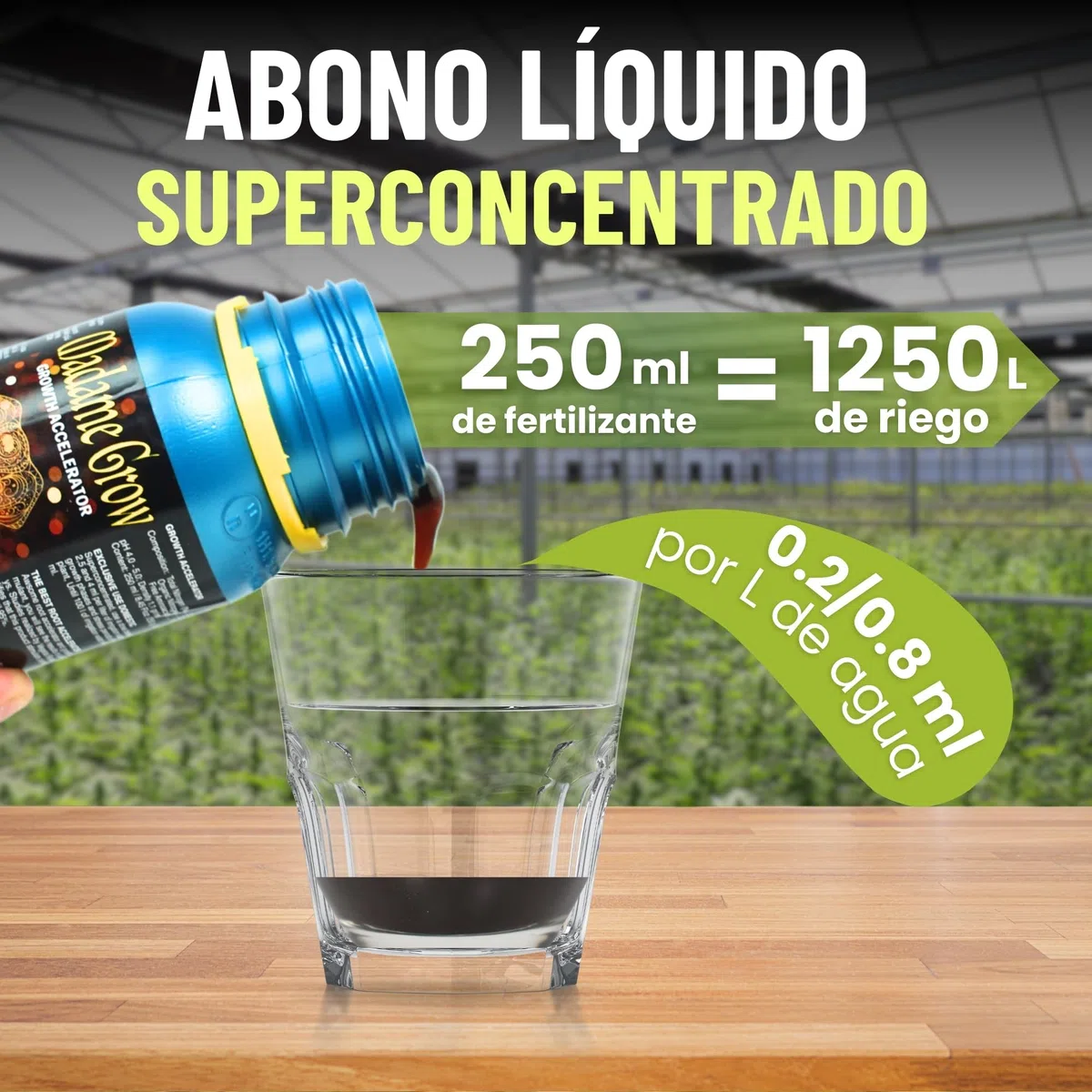 Concime - Radici bianche, lunghe e forti - Crescita perfetta - Formato USA (250 ml)
