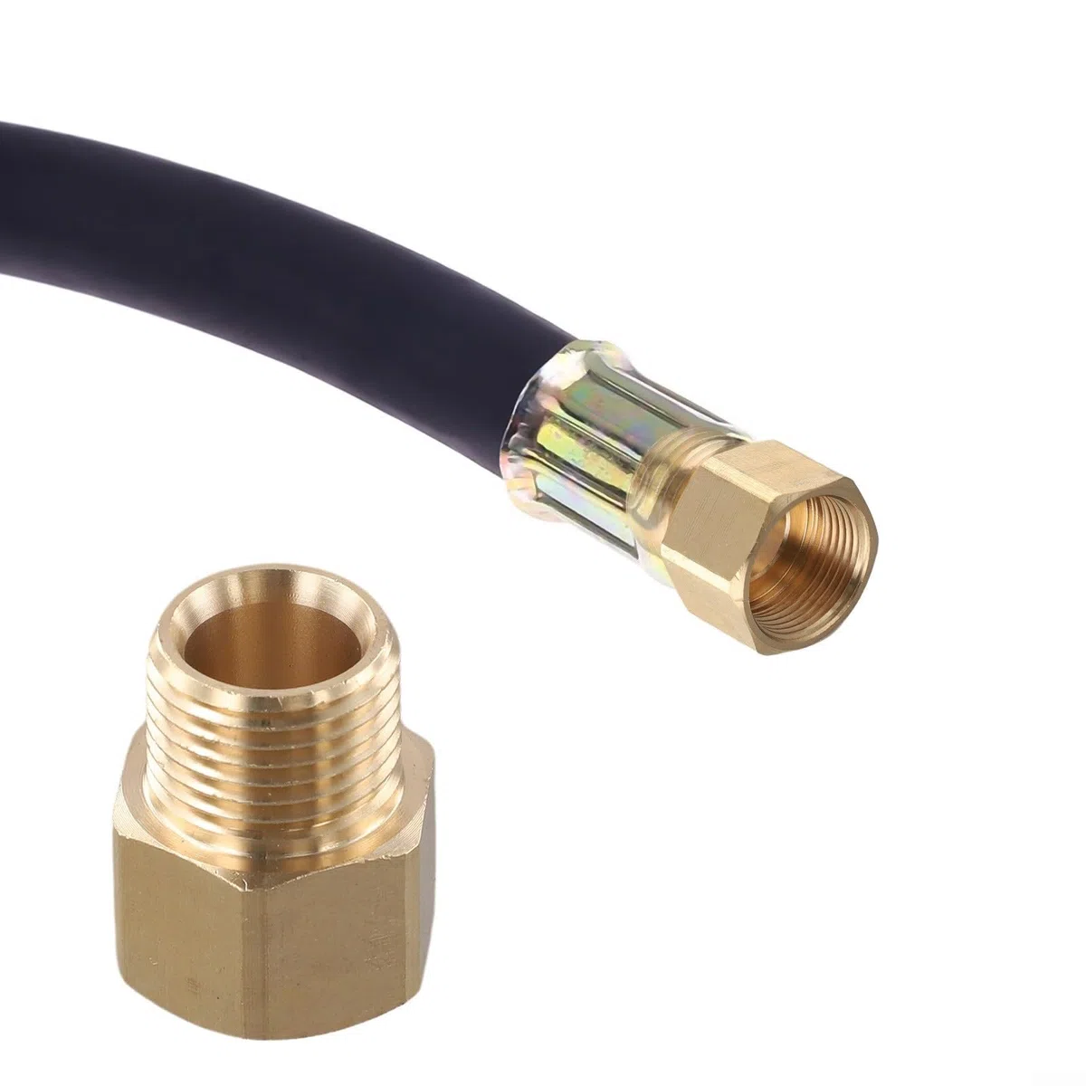 1 adattatore M22 da 14 mm femmina a G1/2 maschio, in ottone, connettore per idropulitrice elettrica per lancia per tubo flessibile, 4500 PSI da giardino e patio