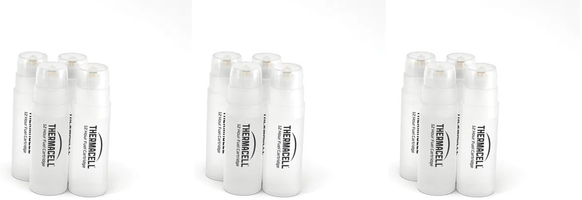 Thermacell Ricarica per Repellente Antizanzare, Protezione 21m², Inodore, Senza Spruzzi, Sicuro per Tutti, 48 Ore di Durata, 4 Cartucce (Confezione da 3)