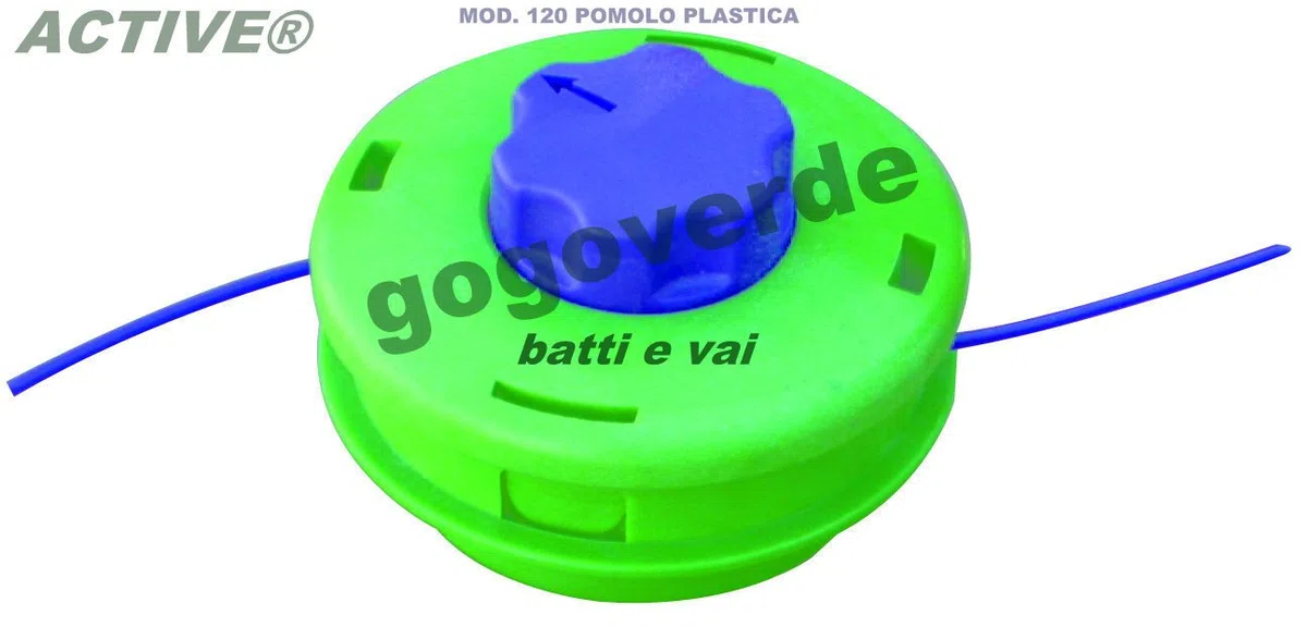 Active Testina per DECESPUGLIATORE BATTI E Vai- Carica Il Filo Senza APRIRLA (pomello in plastica) MOD. 120