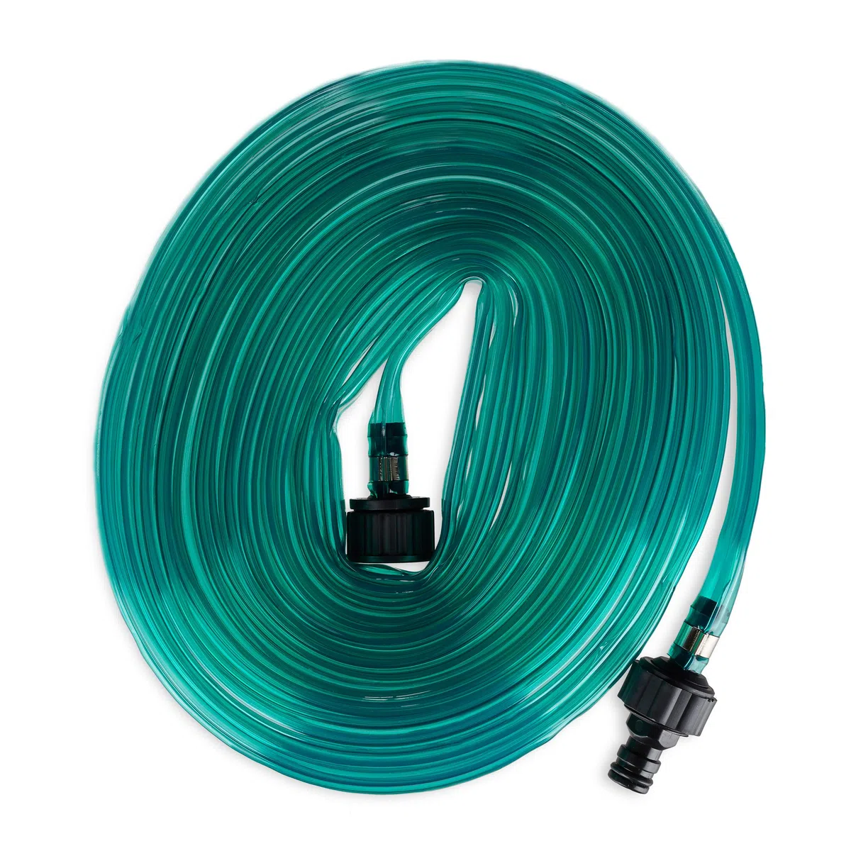 Relaxdays Tubo Flessibile per l'Acqua, per l’Annaffiamento di Piante in Giardino, con Fori, con Connettore, 8,2 m, Verde