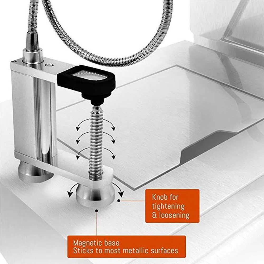 Luce per Barbecue con 12 Luci a LED, Magnetica a 360° Super Bright led per barbecue, lampada magnetica barbecue per Esterni, Grill, Torcia, Lampada da Lavoro, Officina, Attrezzi, Fissaggio a Vite