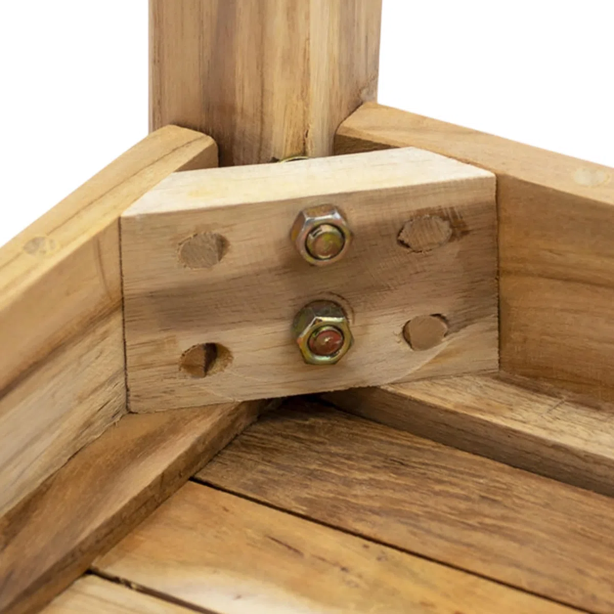 Spetebo Tavolino da giardino in legno di teak massiccio, 50 cm | Tavolo da giardino in legno massiccio, per giardino, terrazza, balcone, per piante e fiori