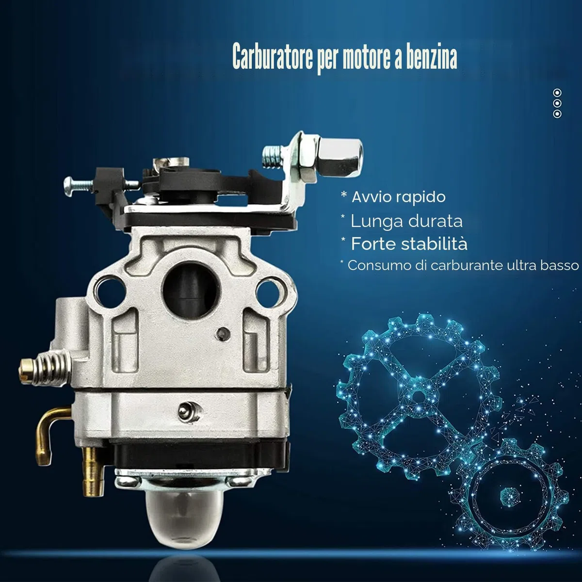 Carburatore per Motore per Decespugliatore 22cc 26cc 33cc 34cc 36cc, Sostituzione del 11mm Carburatore Sostituzione del Trim per Chainsaw kit Carburatore con Guarnizioni e Tubi
